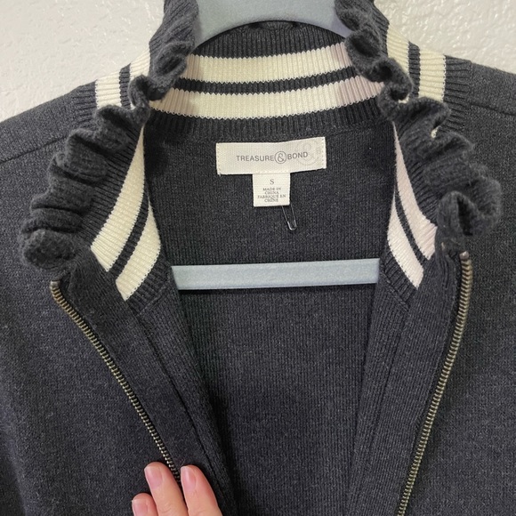 Ruffle Trim Track Jacket sz S - Picture 6 of 16